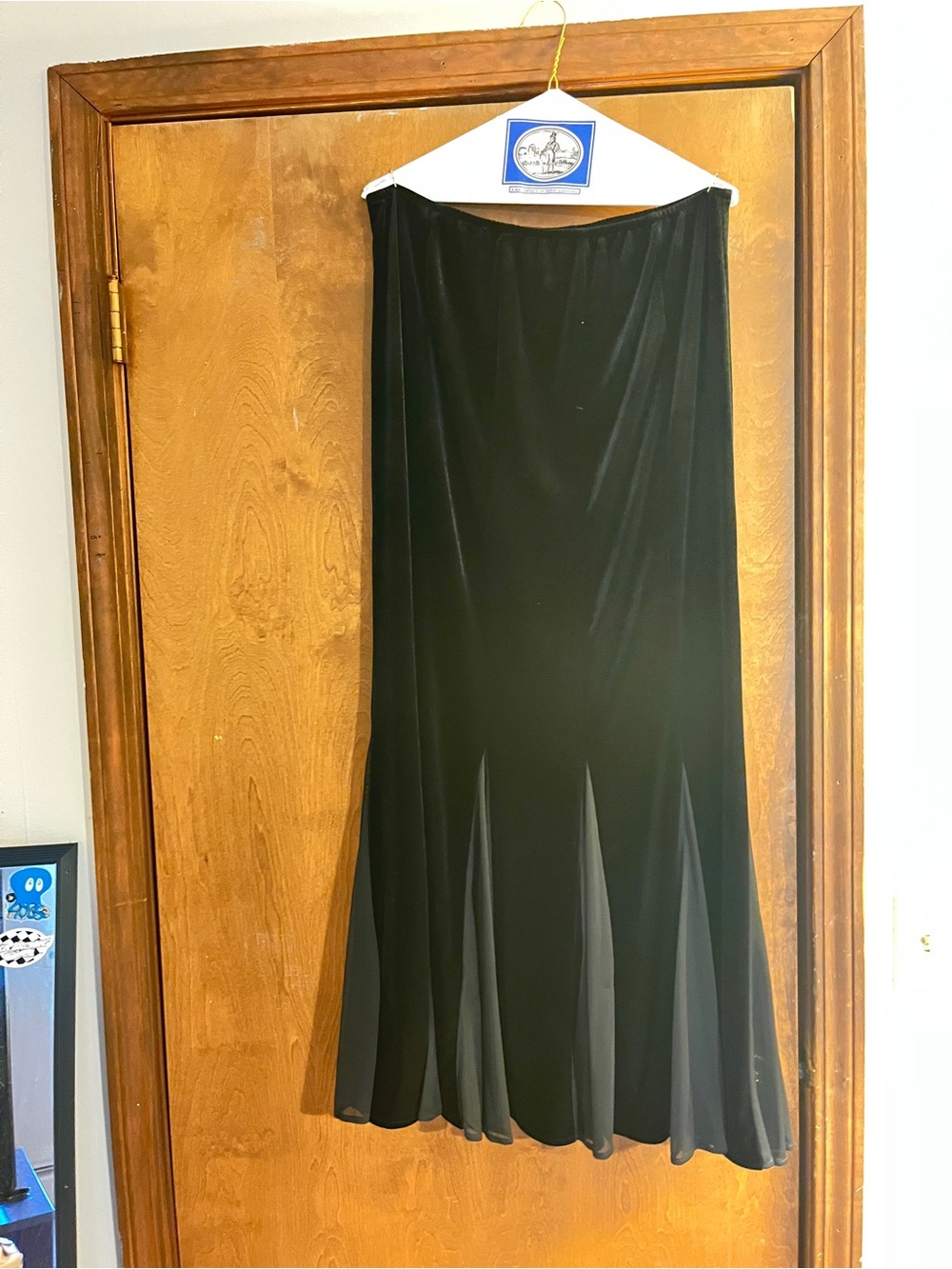 Classic Black Flared Maxi Skirt - Women